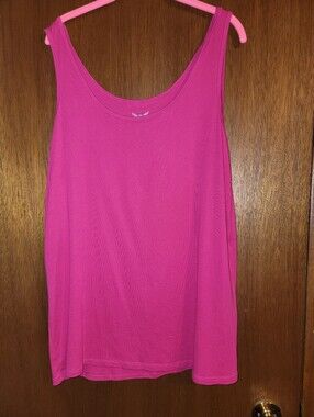 Faded Glory 2x hot pink plus size tank top 18w 20w